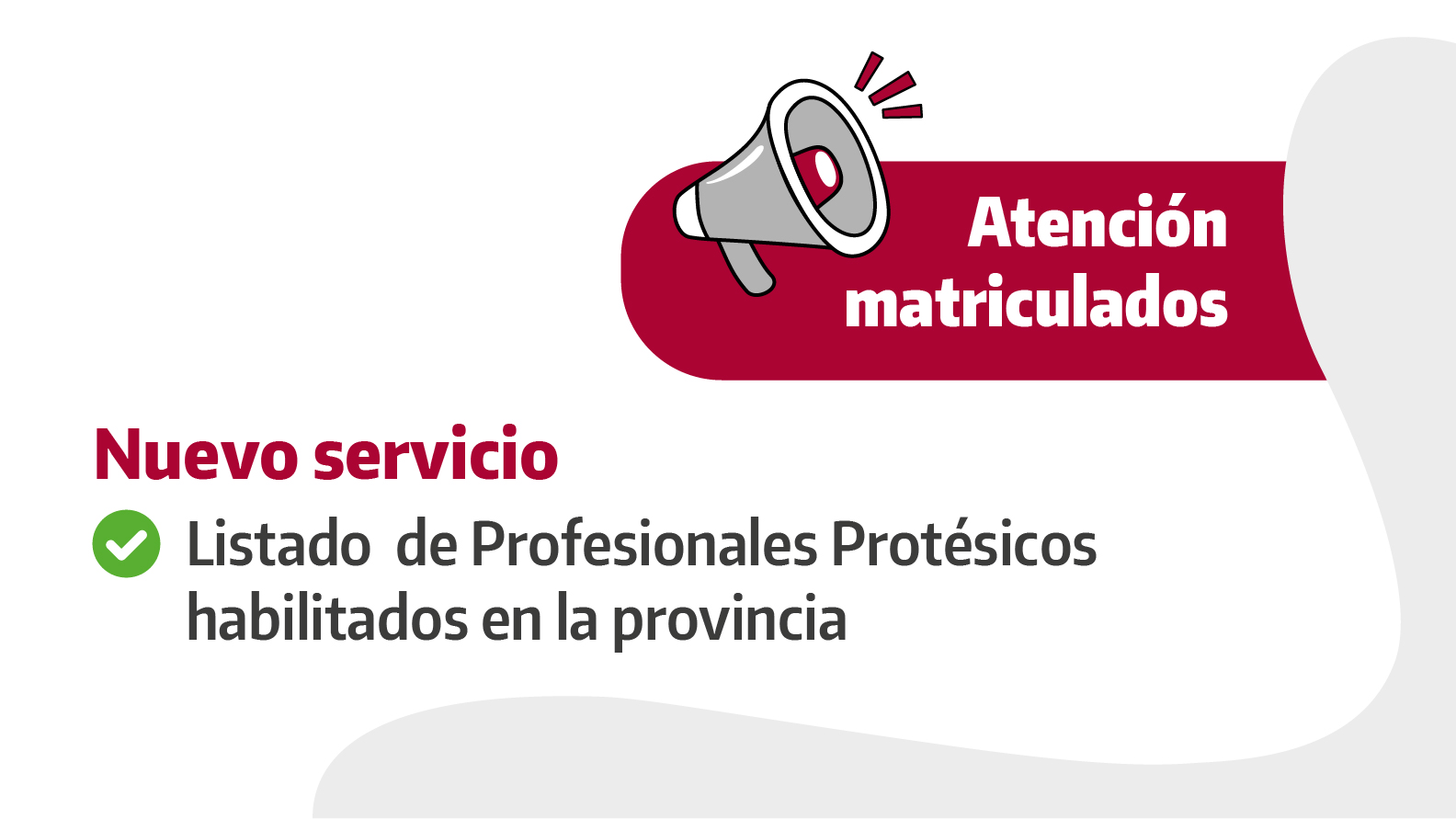 Nuevo servicio para nuestros matriculados 