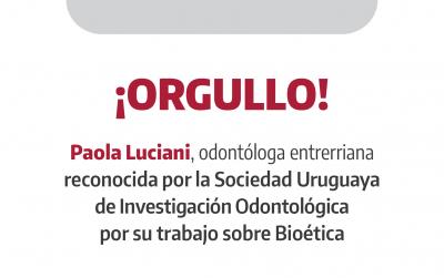 Reconocimiento a la odontóloga Paola Luciani