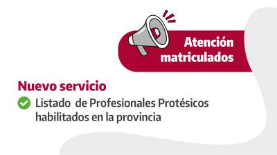 Nuevo servicio para nuestros matriculados 